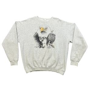 Vintage 90s Bald Eagles Graphic Sweatshirt Men’s XL Crewneck Made In USA 1994